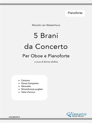 cover image of 5 Brani da Concerto (N.van Westerhout) Volume Pianoforte
